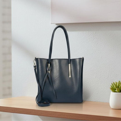 Klassische Leder Henkeltasche - schlichte elegante Tragetasche - Bestseller