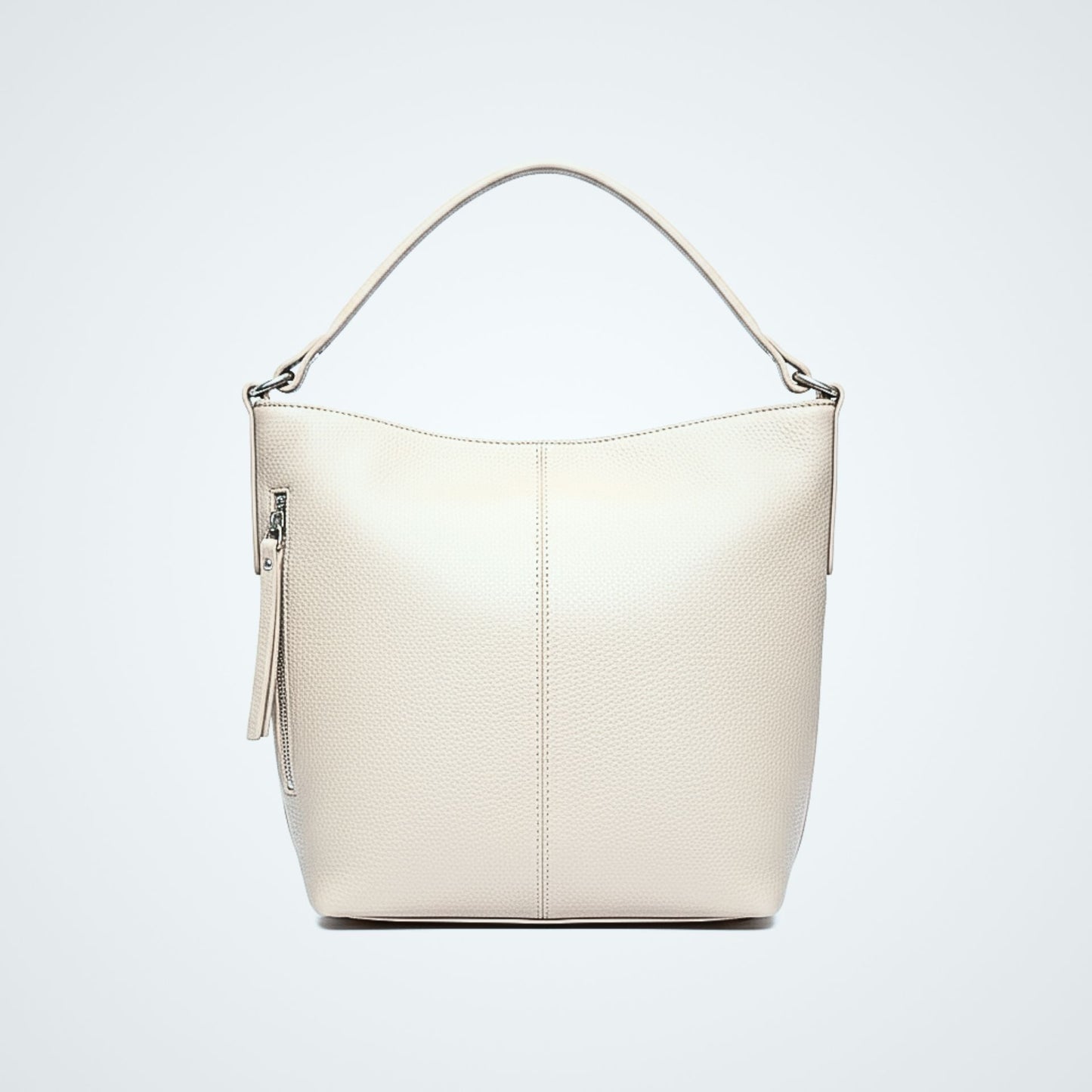 Damen Leder-Shoppertasche mit Seitentasche und Henkel für Alltag & Büro
