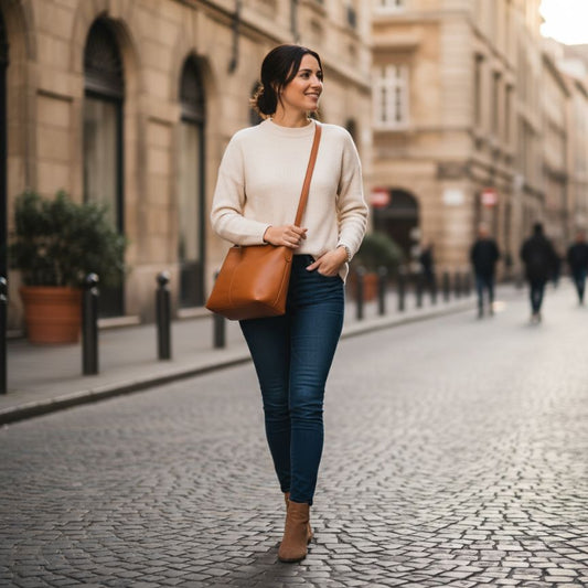 Damen Leder Einkaufstasche aus Italien - Mittelgroß, Echtleder, Shopper