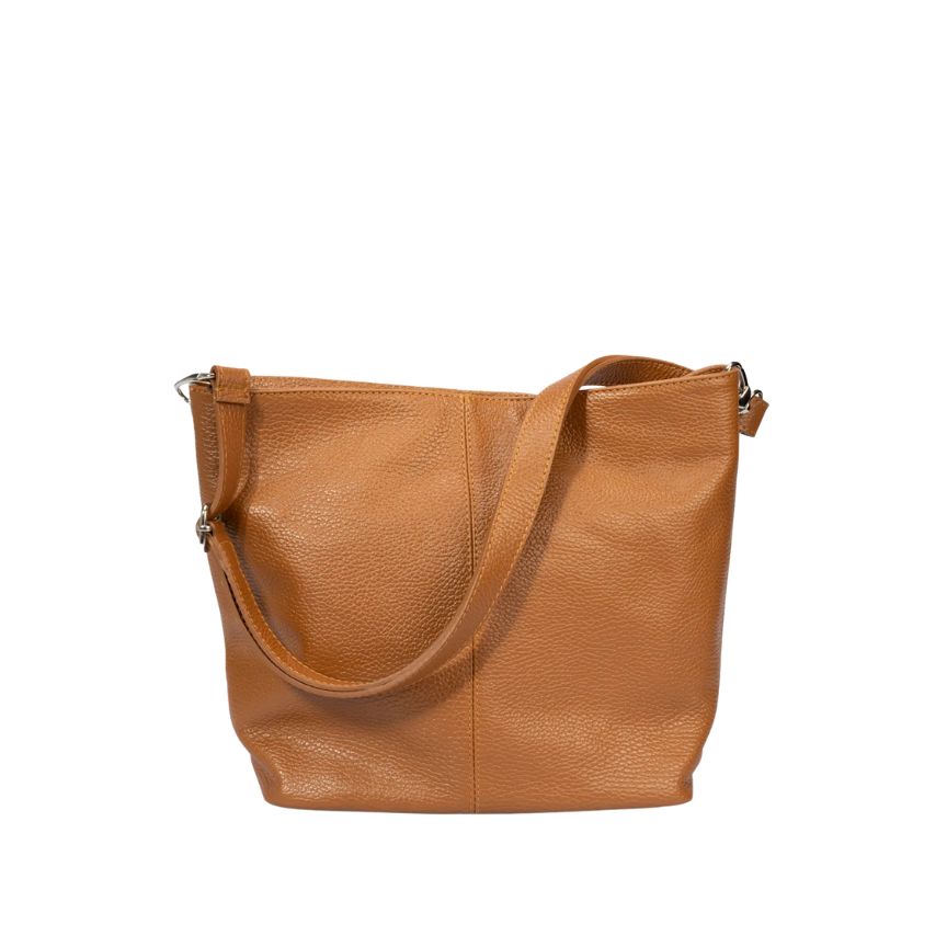 Damen Leder Einkaufstasche aus Italien - Mittelgroß, Echtleder, Shopper