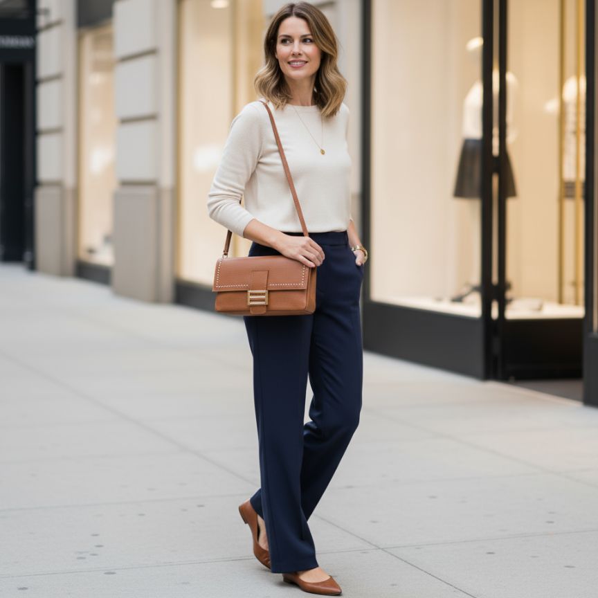 Elegante Damen Clutch aus Leder - Mit goldfarbenen Details