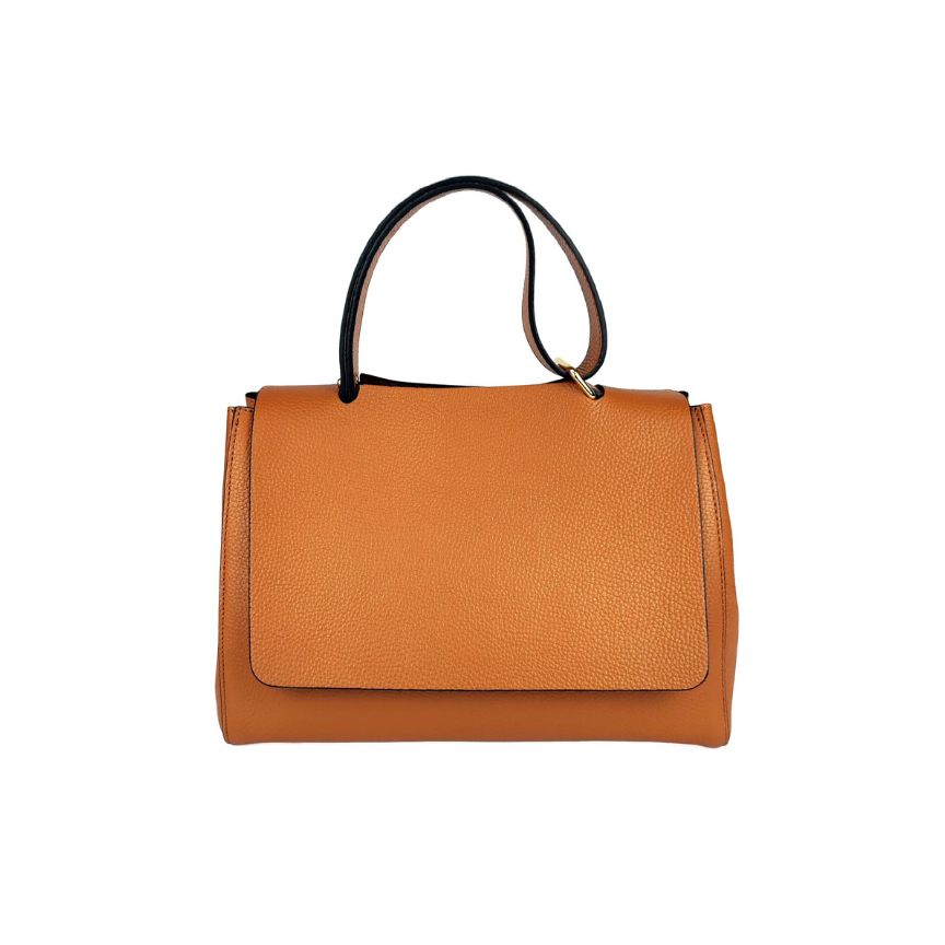 Damen Lederhandtasche fürs Büro, Alltags und besondere Anlässe bronze braun 