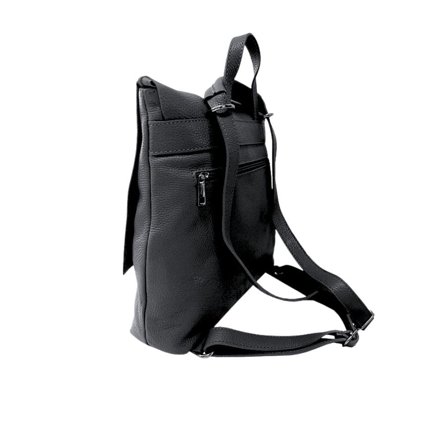 Damen Rucksack aus echtem Leder - Backpack in schlichtem Design