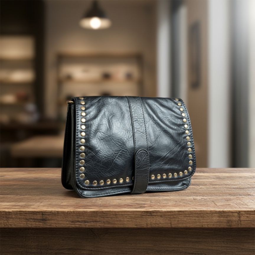 Elegante Damenhandtasche mit Nieten - Alltagstauglich
