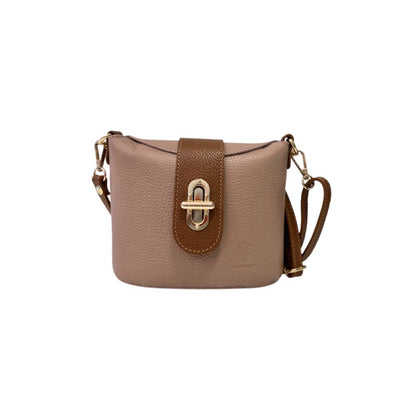 Zorai - Damenhandtasche aus Leder - Zweifarbige Schultertasche