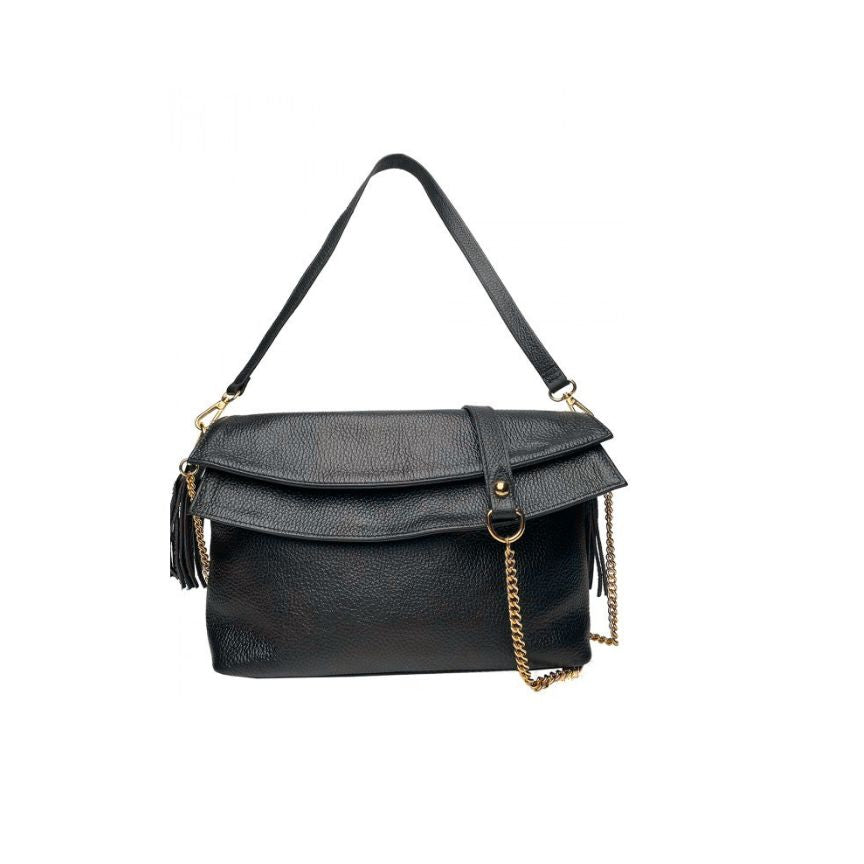 "Doris" Damenhandtasche aus Leder - Elegante Schultertasche mit Doppelklappe