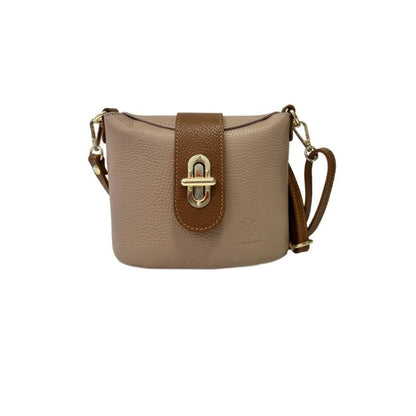 Zorai - Damenhandtasche aus Leder - Zweifarbige Schultertasche