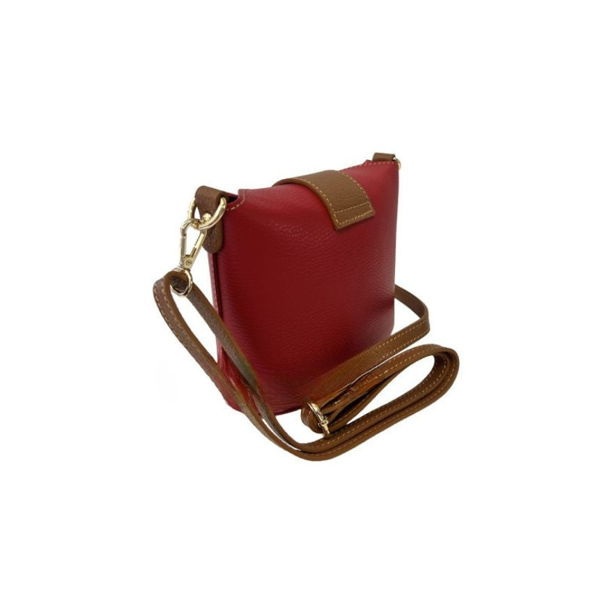 Zorai - Damenhandtasche aus Leder - Zweifarbige Schultertasche