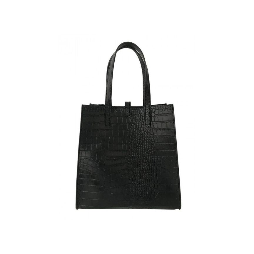 "Stella" - Elegante Damenhandtasche aus Leder in Kroko-Optik mit Schnallendetail