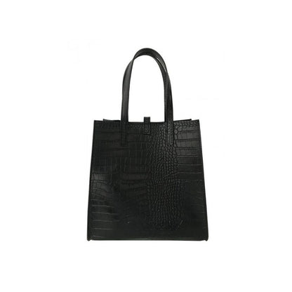 "Stella" - Elegante Damenhandtasche aus Leder in Kroko-Optik mit Schnallendetail