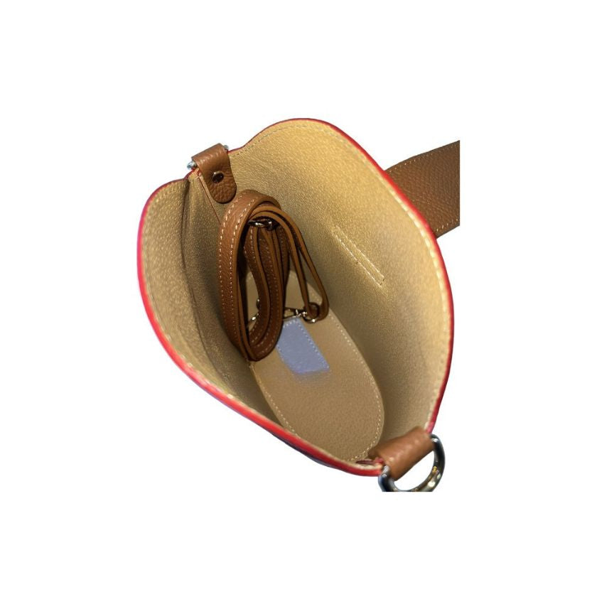 Zorai - Damenhandtasche aus Leder - Zweifarbige Schultertasche