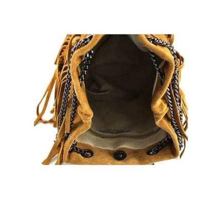 Damenhandtasche aus Wildleder mit Fransen - Klein, Stilvoll & Elegant