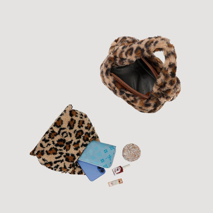 Damenhandtasche im Leoparden-Fell-Design: Klein, elegant, trendy