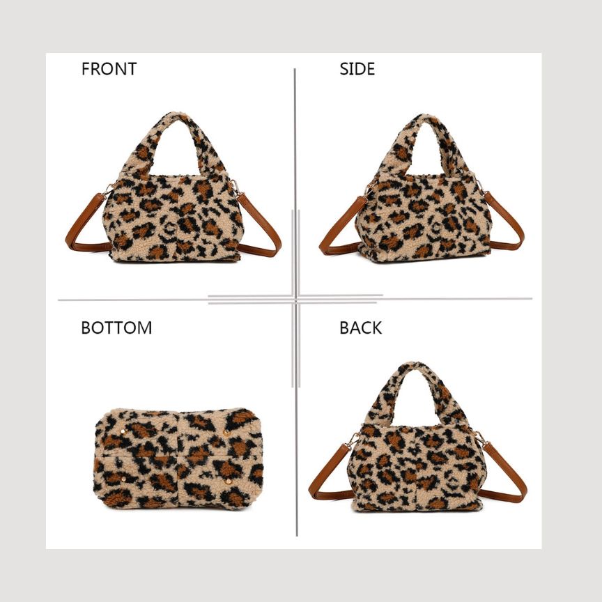 Damenhandtasche im Leoparden-Fell-Design: Klein, elegant, trendy