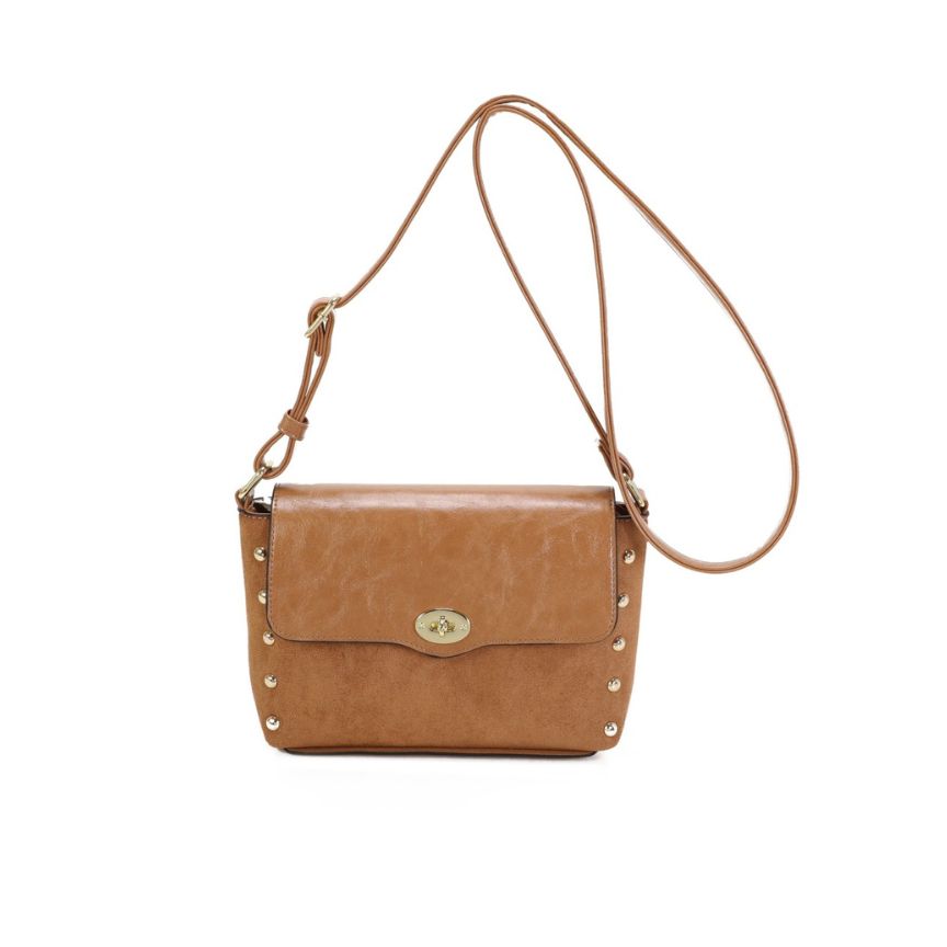 Damenhandtasche mit edlen Metalldetails - mittelgroß, elegant & luxuriös