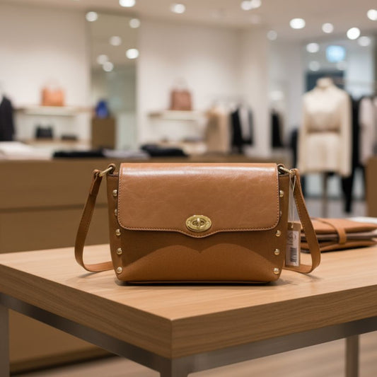 Damenhandtasche mit edlen Metalldetails - mittelgroß, elegant & luxuriös