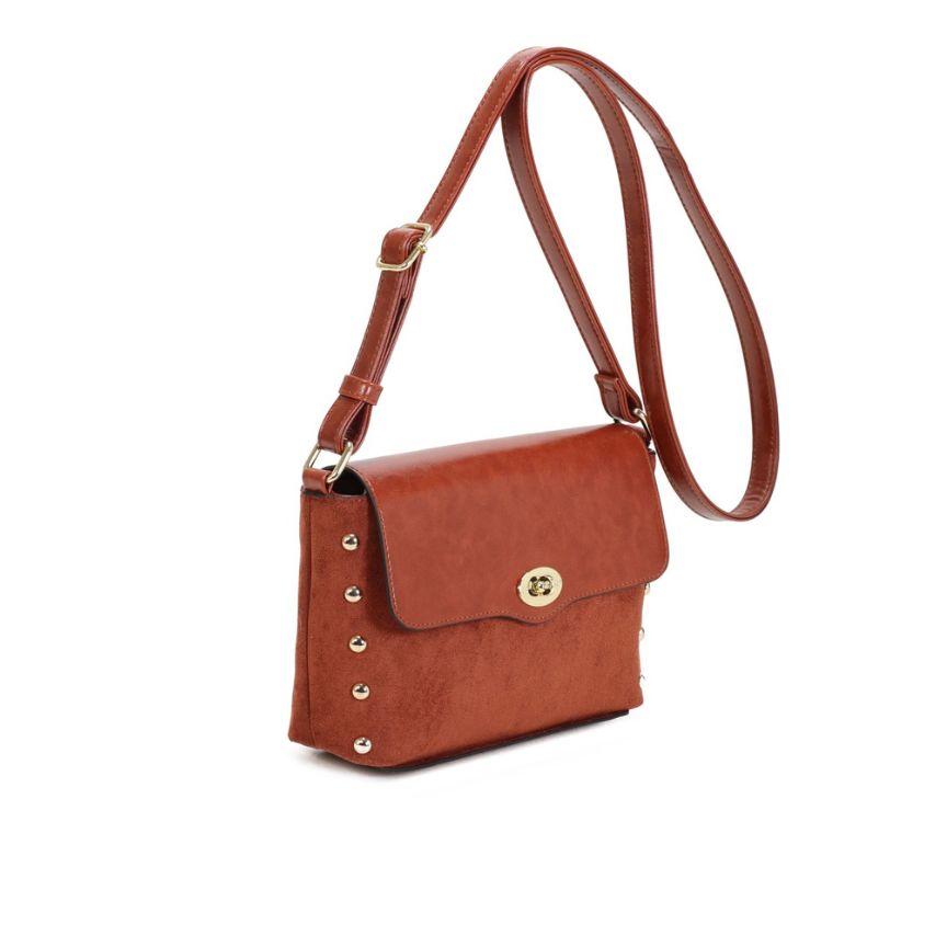 Damenhandtasche mit edlen Metalldetails - mittelgroß, elegant & luxuriös