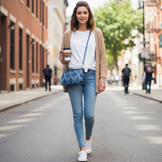 Denim Crossbody Bag mit Münztasche - Klein, Stylisch und Sommerbereit