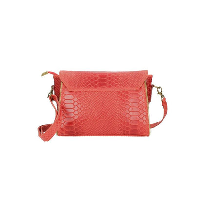 Echtleder-Handtasche in Krokodilprägung - edel, kompakt & eventtauglich