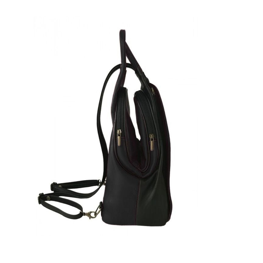 Echtleder Rucksack - Mittelgroß, Modern & Stilvoll mit 2 Fächern.