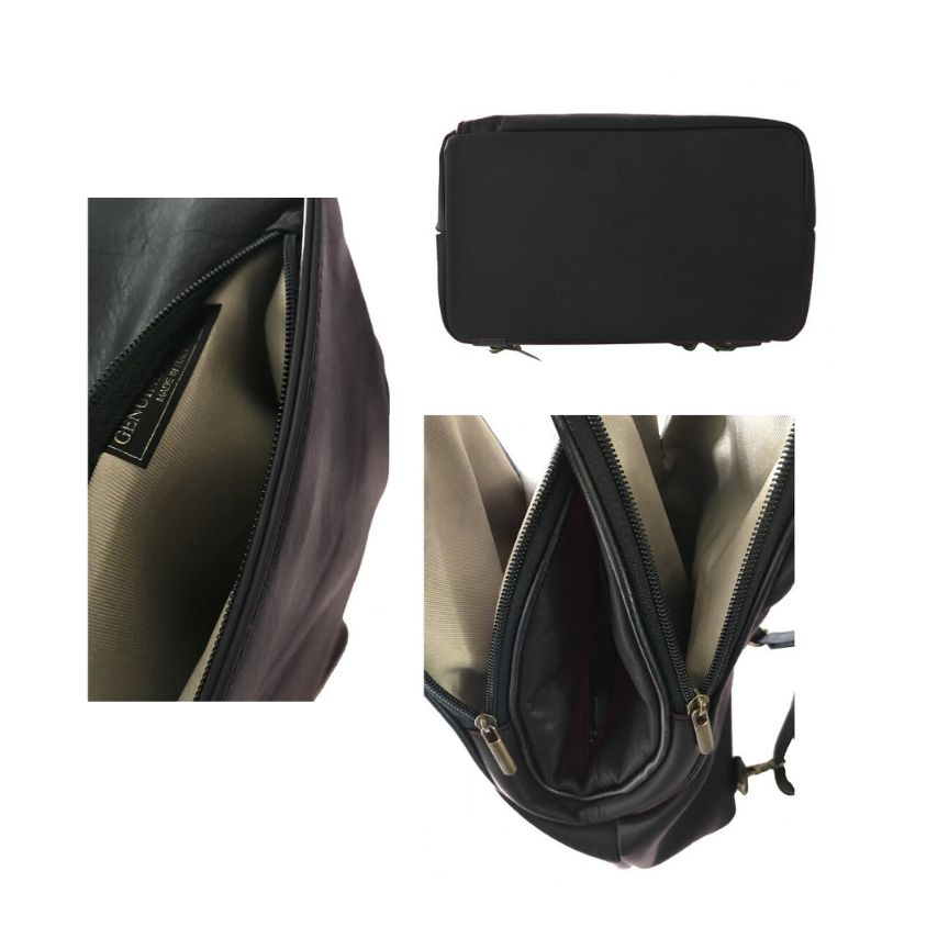 Echtleder Rucksack - Mittelgroß, Modern & Stilvoll mit 2 Fächern.