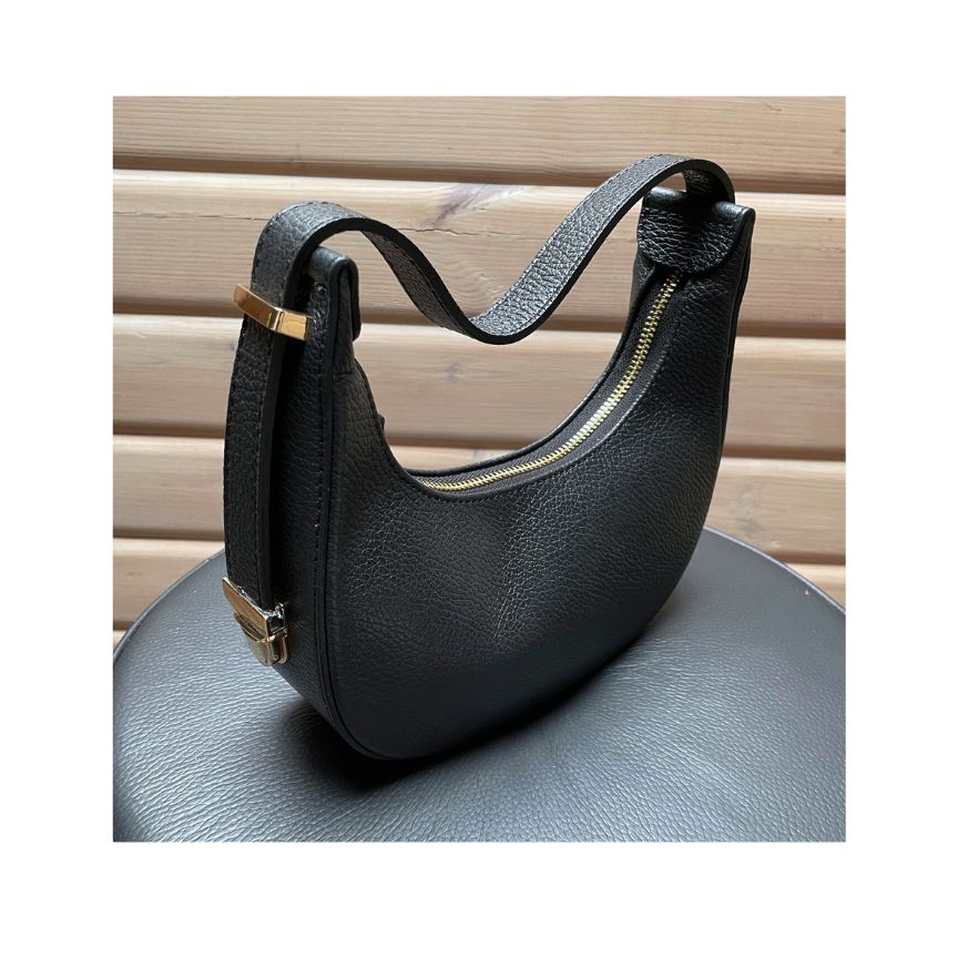 Edel Damen Halbmond-Handtasche aus Leder - stilvoll für Alltag und Freizeit