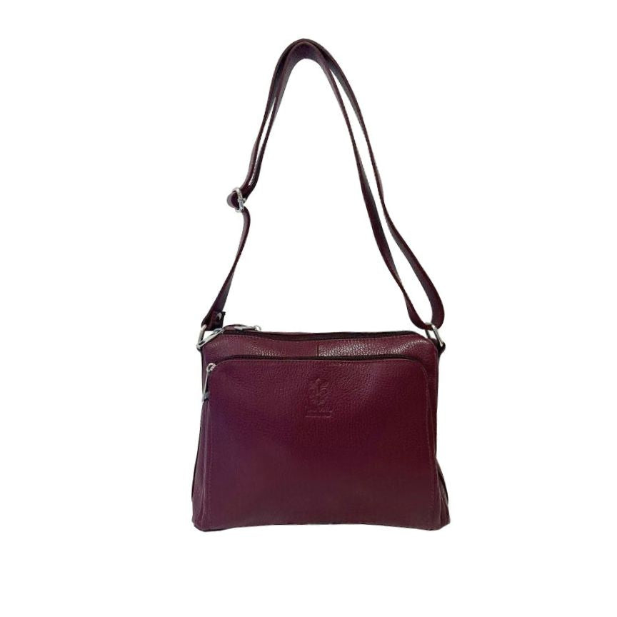 Edle Crossbody-Bag aus Leder - 3 Fächer, Modern & Praktisch