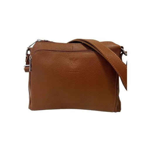 Edle Crossbody-Bag aus Leder - 3 Fächer, Modern & Praktisch