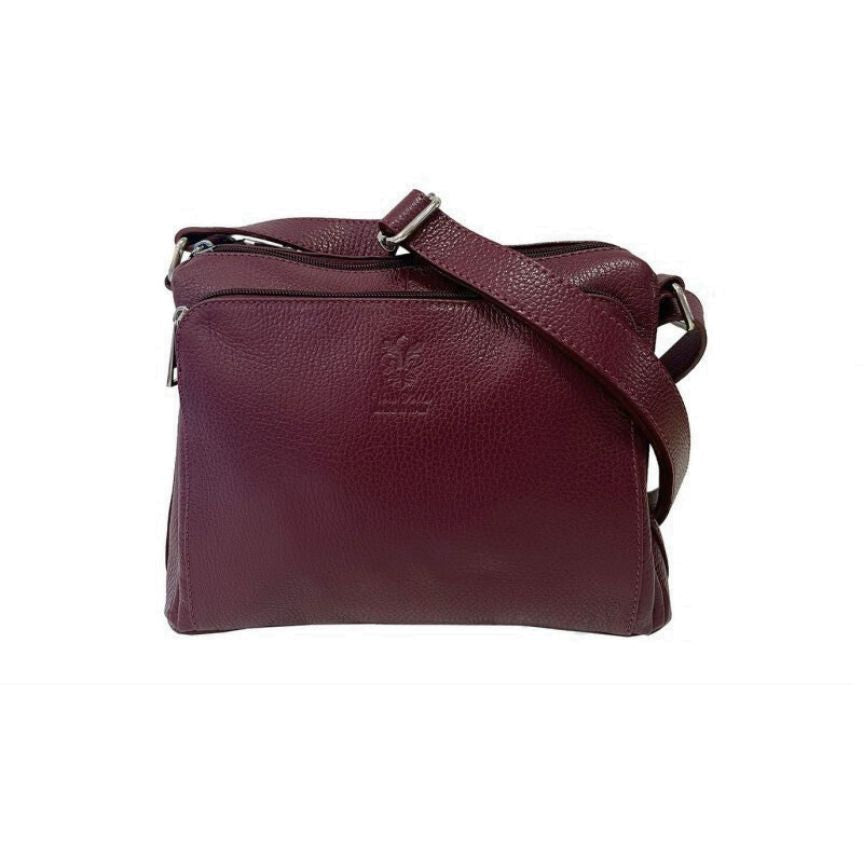 Edle Crossbody-Bag aus Leder - 3 Fächer, Modern & Praktisch