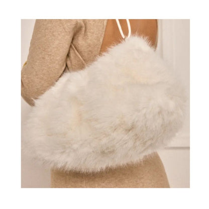 Stilvolle Damen Handtasche mit Faux-Fell - weich, elegant und absolut im Trend