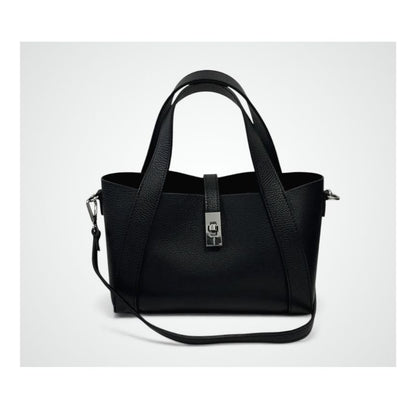 "Petra" - Edle Damenhandtasche aus Leder mit Henkeln, Schultergurt und Zusatztasche