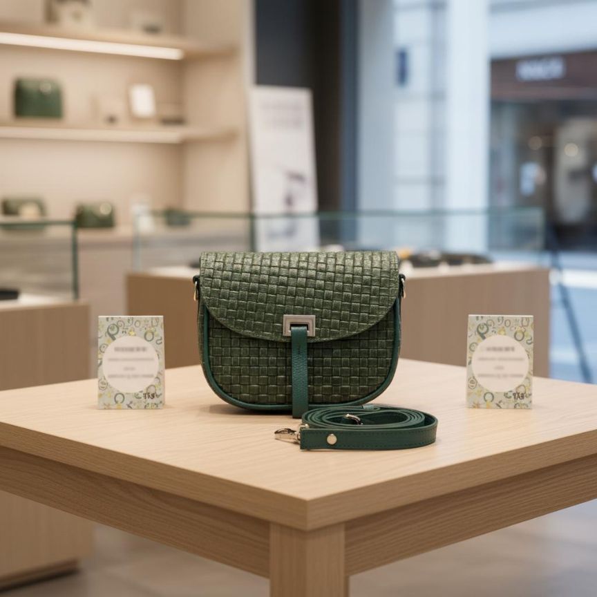 Edle Damenhandtasche mit gewebtem Design - schlichtes & edles Design