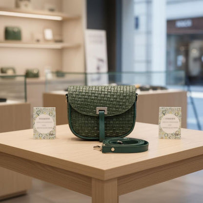 Edle Damenhandtasche mit gewebtem Design - schlichtes & edles Design