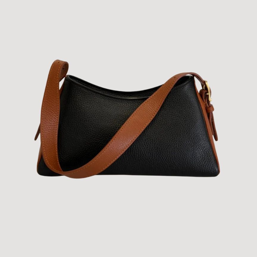 Edle Damenhandtasche mit kurzem Henkel - modernes, schlichtes & elegantes Design