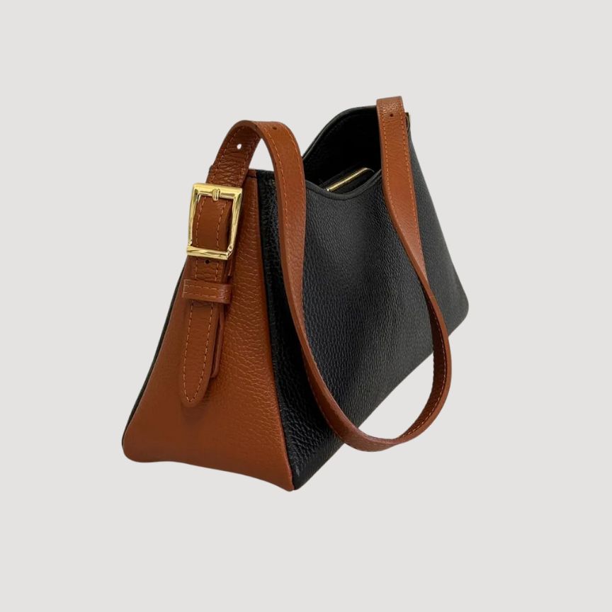 Edle Damenhandtasche mit kurzem Henkel - modernes, schlichtes & elegantes Design