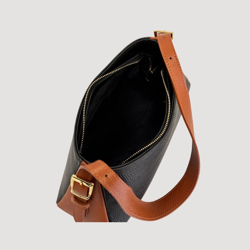 Edle Damenhandtasche mit kurzem Henkel - modernes, schlichtes & elegantes Design