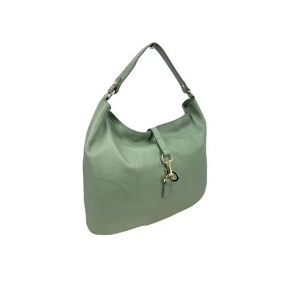"Sara" - Elegante Lederhandtasche mit Henkel und goldfarbenen Details