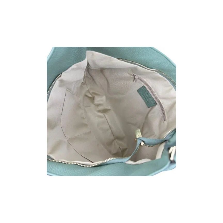 "Sara" - Elegante Lederhandtasche mit Henkel und goldfarbenen Details