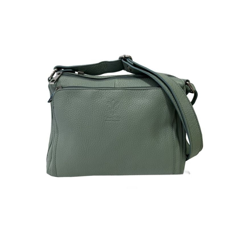 Edle Crossbody-Bag aus Leder - 3 Fächer, Modern & Praktisch