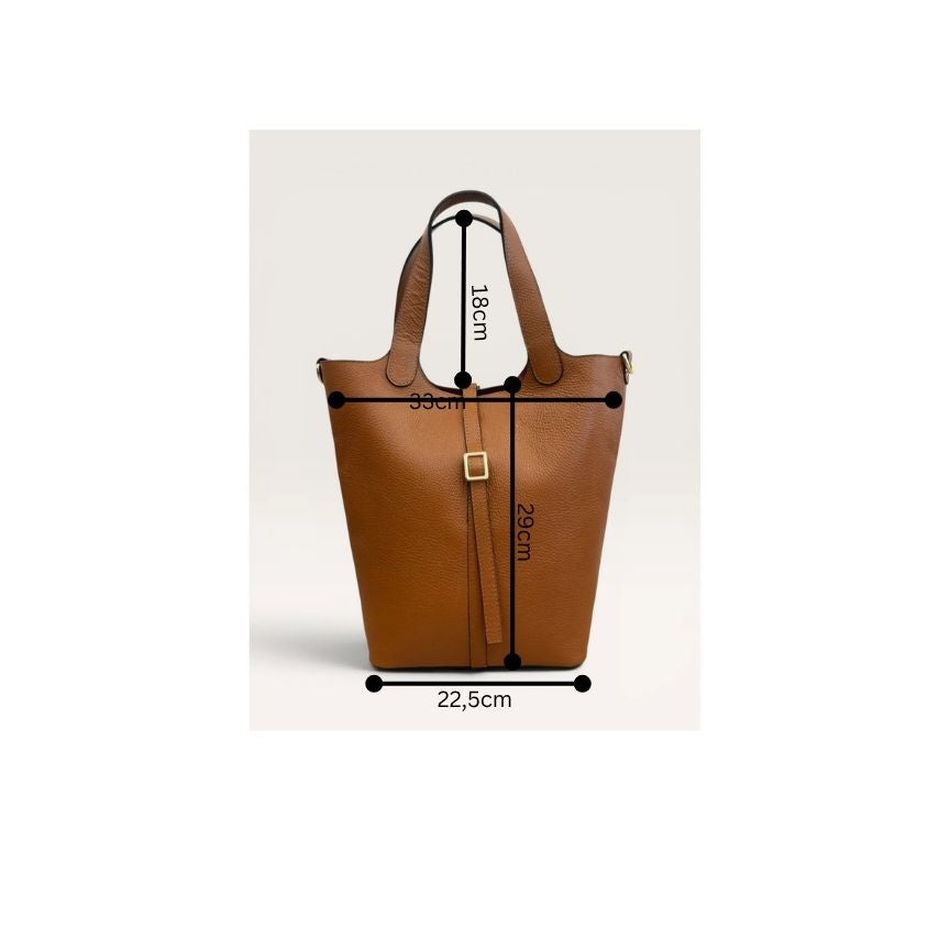 "Elisa" - Stilvolle Leder-Shopper mit Henkeln - geräumig & klassisch