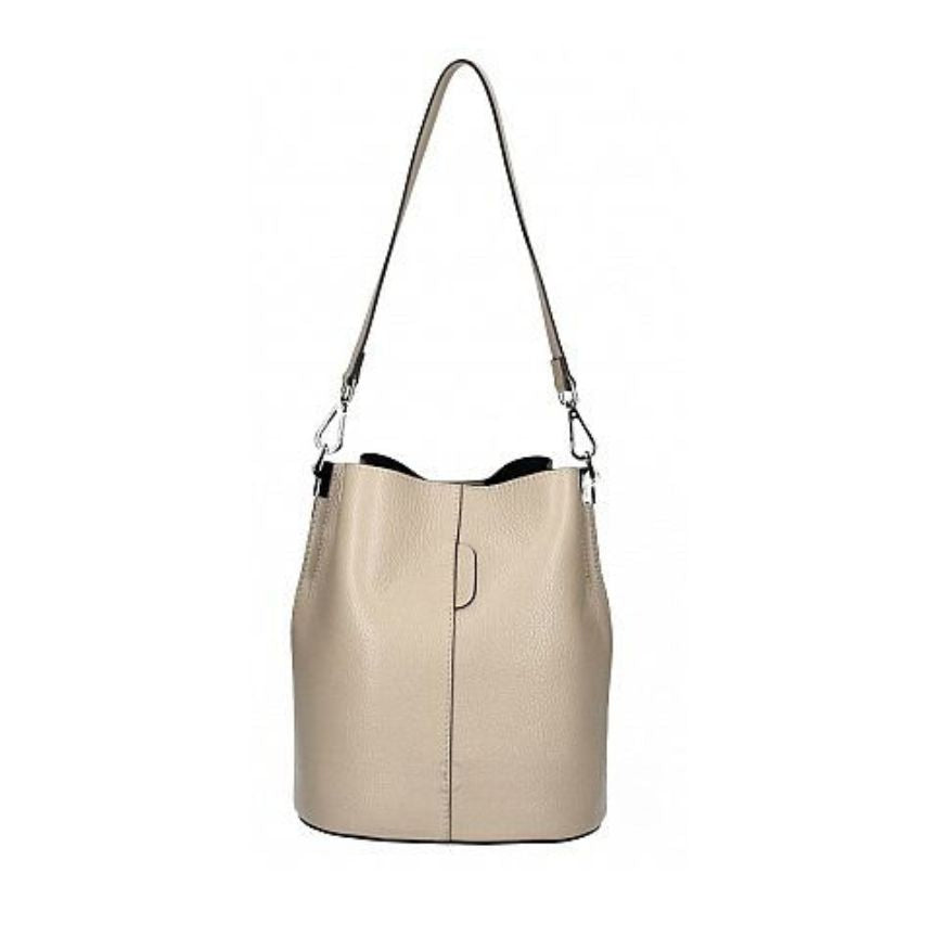 Mittelgroße, Echtleder Eimertasche - Elegante Shopper-Tasche