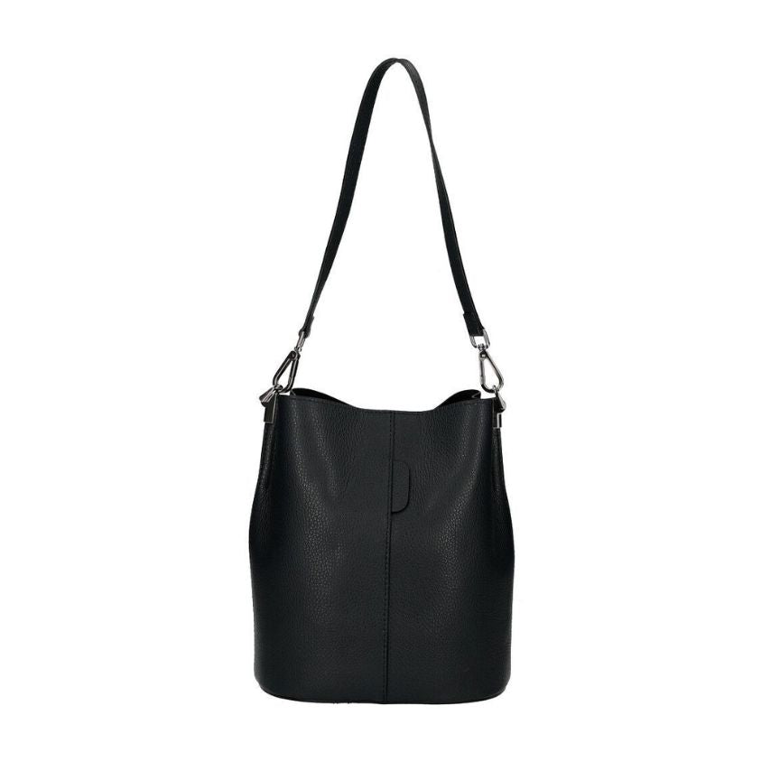 Mittelgroße, Echtleder Eimertasche - Elegante Shopper-Tasche