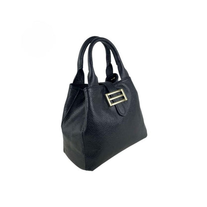 Elegante Damen-Lederhandtasche mit Metal-Details - kompakt & alltagstauglich