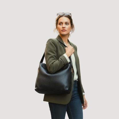 Elegante Damen Leder Umhängetasche - Schlicht, Edel & Modern