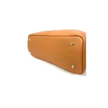Elegante Damen Leder Shopper-Tasche mit Henkeln - schlichtes Design