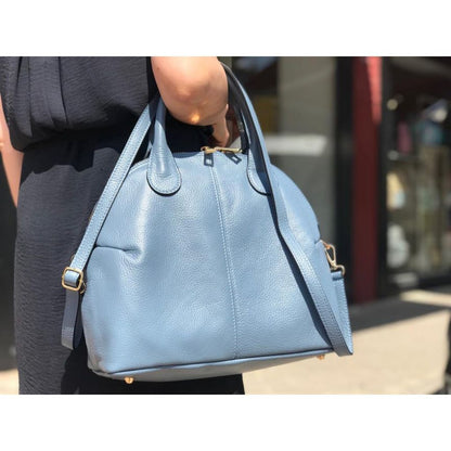 Elegante Damen Leder Shopper-Tasche mit Henkeln - schlichtes Design