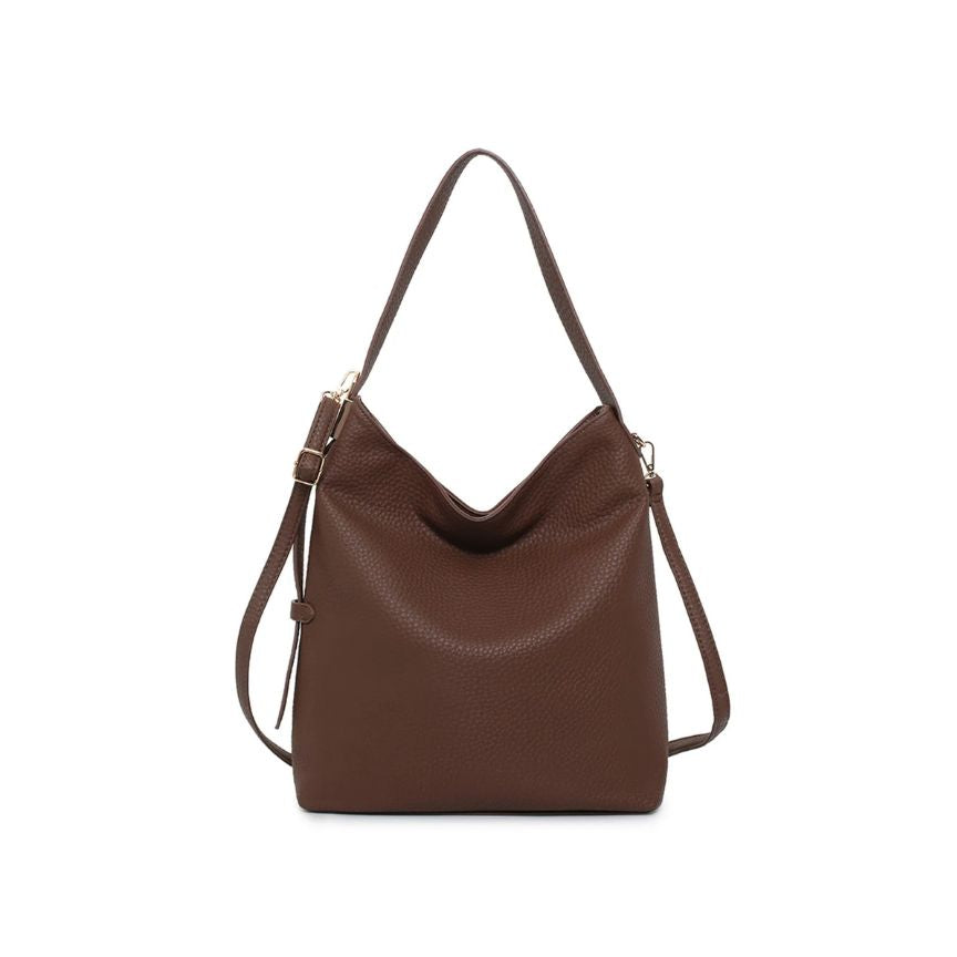 Elegante Damen Schultertasche mit Kurzgriff & abnehmbarem Schultergurt
