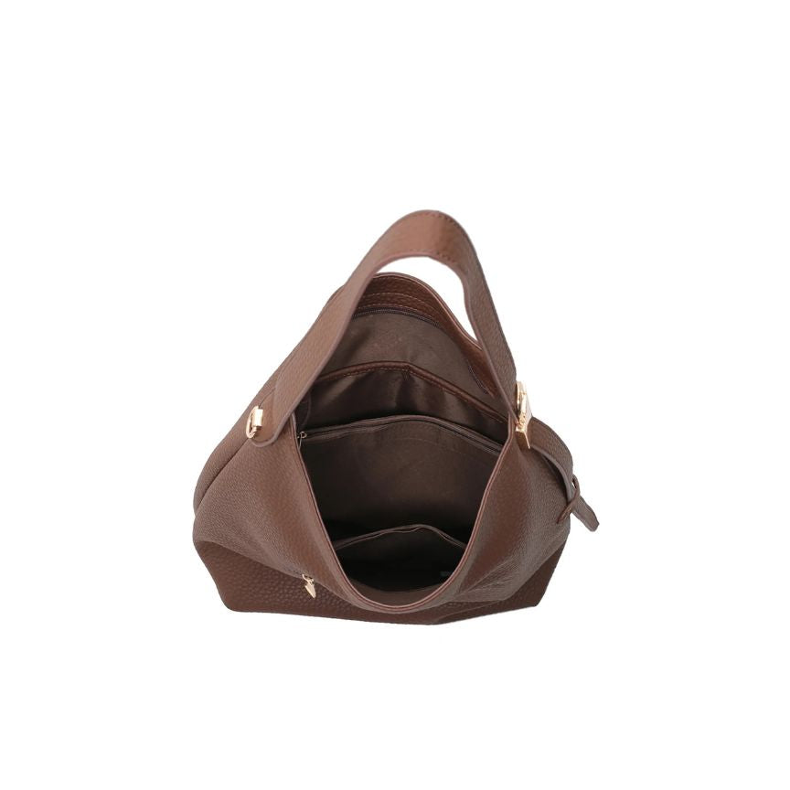 Elegante Damen Schultertasche mit Kurzgriff & abnehmbarem Schultergurt