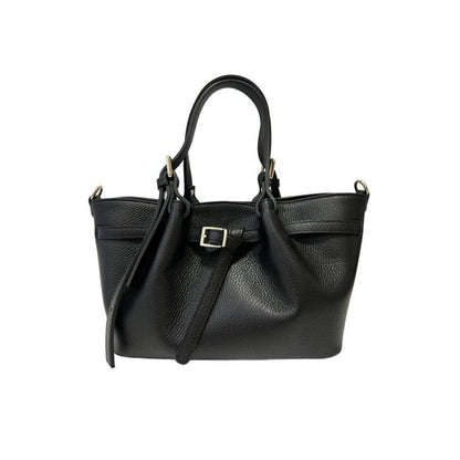 "Sonia" Damenhandtasche aus Leder - Shopper mit Henkeln und Schnallen Design