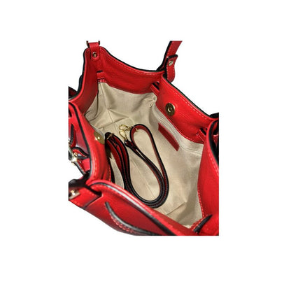 "Sonia" Damenhandtasche aus Leder - Shopper mit Henkeln und Schnallen Design